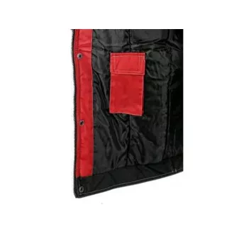 Kurtka CXS IRVINE, zimowa, męska, czerwono-czarna, rozmiar 2XL