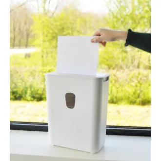 Niszczarka DESQ, 4 x 38 mm, 15 l, ścinki poprzeczne, biała