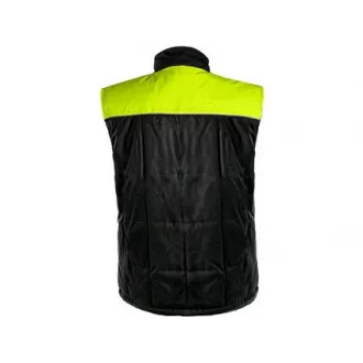 Męska kamizelka zimowa SEATTLE, polarowa, czarno-żółta, rozmiar 3XL