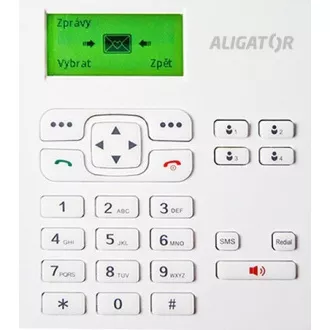 Telefon stacjonarny Aligator GSM T100, biały