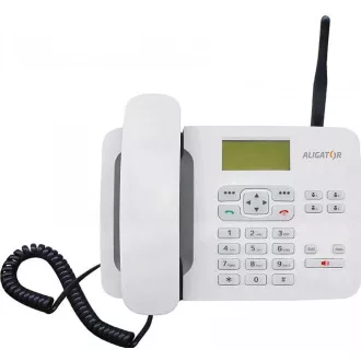 Telefon stacjonarny Aligator GSM T100, biały