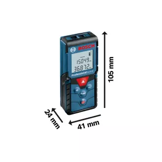 BOSCH GLM 40, dalmierz laserowy, zakres 0, 15 - 40, 00 m, 635 nm, < 1 mW BOSCH GLM 40, dalmierz laserowy, zakres 0, 15 - 40, 00 m, 635 nm, < 1 mW