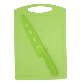 Steuber Deska do krojenia z nożem Chef green 36 x 25 cm