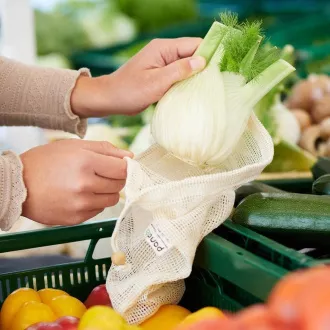 Pandoo Organiczna bawełniana torba siatkowa na owoce, warzywa i chleb zestaw 7 szt. Pandoo Organiczna bawełniana torba siatkowa na owoce, warzywa i chleb zestaw 7 szt.