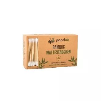 Pandoo Bambusowe waciki do uszu z bawełną organiczną 200 szt. Pandoo Bambusowe waciki do uszu z bawełną organiczną 200 szt.