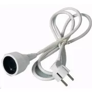 PREMIUMCORD Przedłużacz 230V 10m, 1 gniazdo (M/F) biały