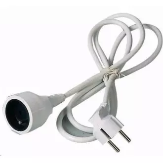 PREMIUMCORD Przedłużacz 230V 10m, 1 gniazdo (M/F) biały