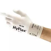 Rękawice powlekane ANSELL HYFLEX 48-105, białe, rozmiar 6