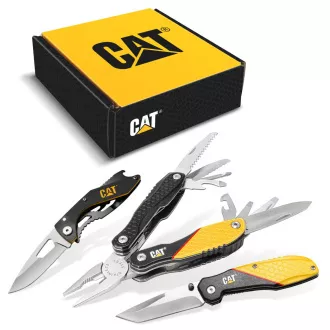 Wielofunkcyjny zestaw prezentowy Caterpillar, 2 noże i szczypce CT240126