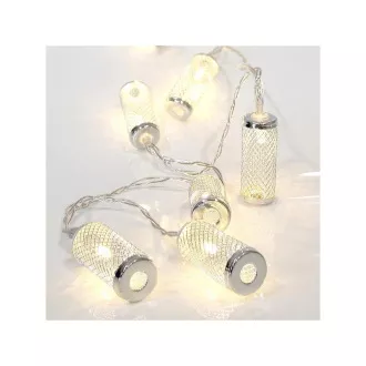 Łańcuch świetlny Eurolamp LED z metalowym cylindrem, ciepły biały, 10 LED, 1 szt.