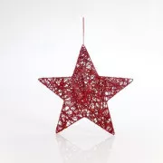 Eurolamp Gwiazda wisząca, czerwona, 25 cm