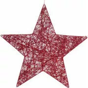 Eurolamp Gwiazda wisząca, czerwona, 60 cm