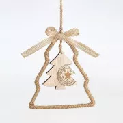 Eurolamp Dekoracja świąteczna wisząca drzewko 25 x 12 x 0,5 cm, 1 szt.