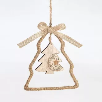 Eurolamp Dekoracja świąteczna wisząca drzewko 25 x 12 x 0,5 cm, 1 szt.