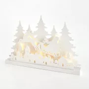 Eurolampa Dekoracja stołu z santem na saniach, 40 LED, 60 x 8 x 40,5 cm, 1 szt.