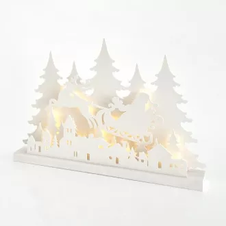 Eurolampa Dekoracja stołu z santem na saniach, 40 LED, 60 x 8 x 40,5 cm, 1 szt.