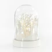 Eurolamp Podświetlana kopuła, z jeleniem i drzewami, 10 LED, 12,5 x 18,5 cm, 1 szt.