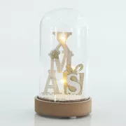 Eurolamp Szklana kopuła z napisem xmas, 9 x 9 x 16 cm, 1 szt.