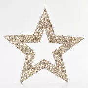 Eurolampa Star, złota z połyskiem, 60 cm