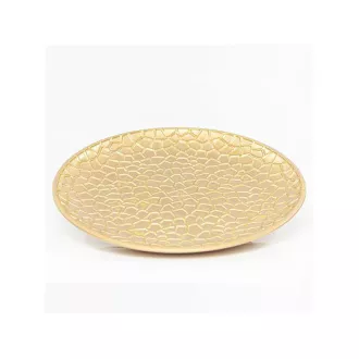 Eurolamp Dekoracja świąteczna złota płytka, okrągła, średnica 30 cm, 1 szt.