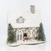 Eurolamp Dekoracja świąteczna podświetlany domek ze śniegu, 26 x 14,5 x 25,5 cm, 1 szt.