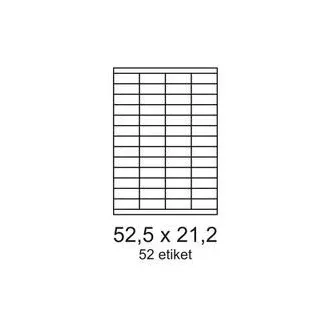 Etykiety 52,5x21,2mm 52 etykiety na arkusz 100 arkuszy Smartline