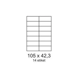 Etykiety 105x42,3mm 2 rzędy 14 etykiet na arkusz 100 arkuszy Smartline Etykiety 105x42,3mm 2 rzędy 14 etykiet na arkusz 100 arkuszy Smartline