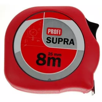 Taśma miernicza 8m/25mm czerwona na karcie Taśma miernicza 8m/25mm czerwona na karcie