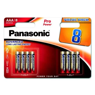 Baterie alkaliczne PANASONIC - Pro Power AAA 4 4F 1, 5V opakowanie - 8szt.