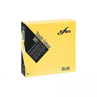 Serwetki papierowe INFIBRA 2vrs. 33x33cm żółty 50szt