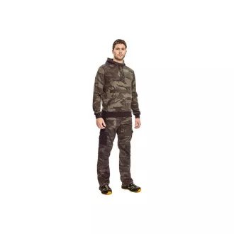 CRAMBE bluza z kapturem szara moro XS