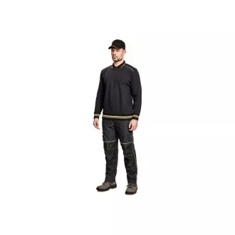 Bluza polo KNOXFIELD antracyt / żółta M