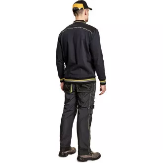 Bluza polo KNOXFIELD antracyt / żółta M