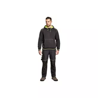 KNOXFIELD bluza z kapturem kangurka antr / żółta M