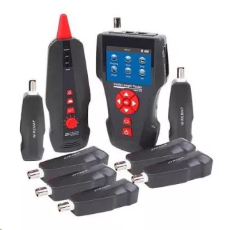 Tester okablowania LAN TLCD88 z wyświetlaczem LCD, coax, Cat3/Cat5E/Cat6, UTP/STP, USB, PoE, ping, sonda, 8x loopback
