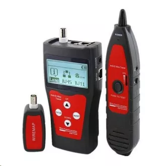 Tester okablowania LAN TLCD76 z wyświetlaczem LCD, kabel koncentryczny, Cat3/Cat5E/Cat6, UTP/STP, USB, sonda Tester okablowania LAN TLCD76 z wyświetlaczem LCD, kabel koncentryczny, Cat3/Cat5E/Cat6, UTP/STP, USB, sonda