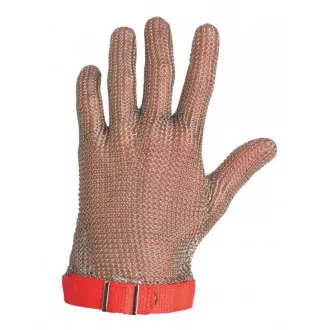 Rękawiczki stalowe, dwuręczne, bez mankietu białe S