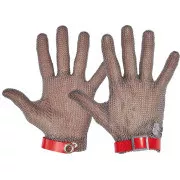 Rękawiczki-stalowe, dwuręczne, bez rękawa pomarańczowe XL