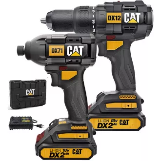 Zestaw Caterpillar Carbonless 2w1, wiertarka udarowa i wkrętarka udarowa, Zestaw Caterpillar Carbonless 2w1, wiertarka udarowa i wkrętarka udarowa,