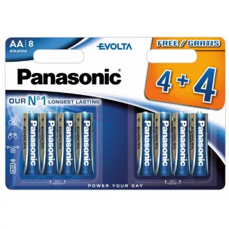 PANASONIC Baterie alkaliczne EVOLTA Platinum LR6EGE / 8BW 4 + 4F AA 1,5V (blister 8szt)