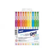 Długopisy żelowe MFP Neon GN1038 0,8mm zestaw 10 kolorów