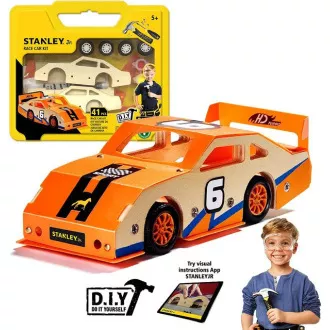 Stanley Jr. OK002-SY Zestaw konstrukcyjny, samochód wyścigowy, drewno