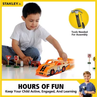 Stanley Jr. OK002-SY Zestaw konstrukcyjny, samochód wyścigowy, drewno