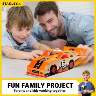Stanley Jr. OK002-SY Zestaw konstrukcyjny, samochód wyścigowy, drewno