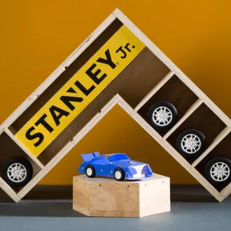 Stanley Jr. OK013-SY Zestaw konstrukcyjny, samochód wyścigowy, drewno