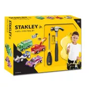 Stanley Jr. U001-K04-T03-SY Zestaw 4 samochodów, śrubokręt i młotek