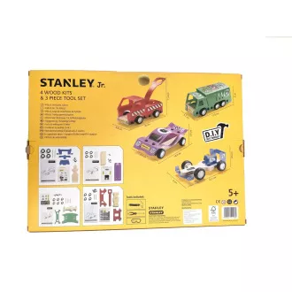 Stanley Jr. U001-K04-T03-SY Zestaw 4 samochodów, śrubokręt i młotek Stanley Jr. U001-K04-T03-SY Zestaw 4 samochodów, śrubokręt i młotek