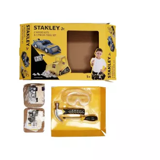 Stanley Jr. U004-K02-T03-SY Zestaw z samochodem, koparką i 3 narzędziami
