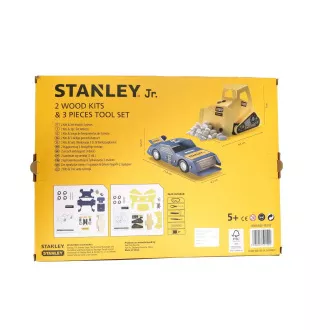 Stanley Jr. U004-K02-T03-SY Zestaw z samochodem, koparką i 3 narzędziami