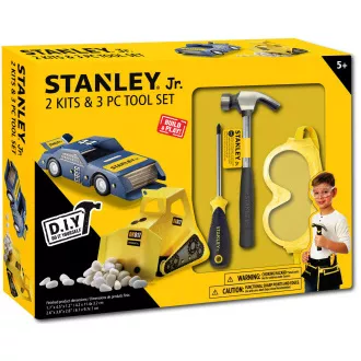 Stanley Jr. U004-K02-T03-SY Zestaw z samochodem, koparką i 3 narzędziami